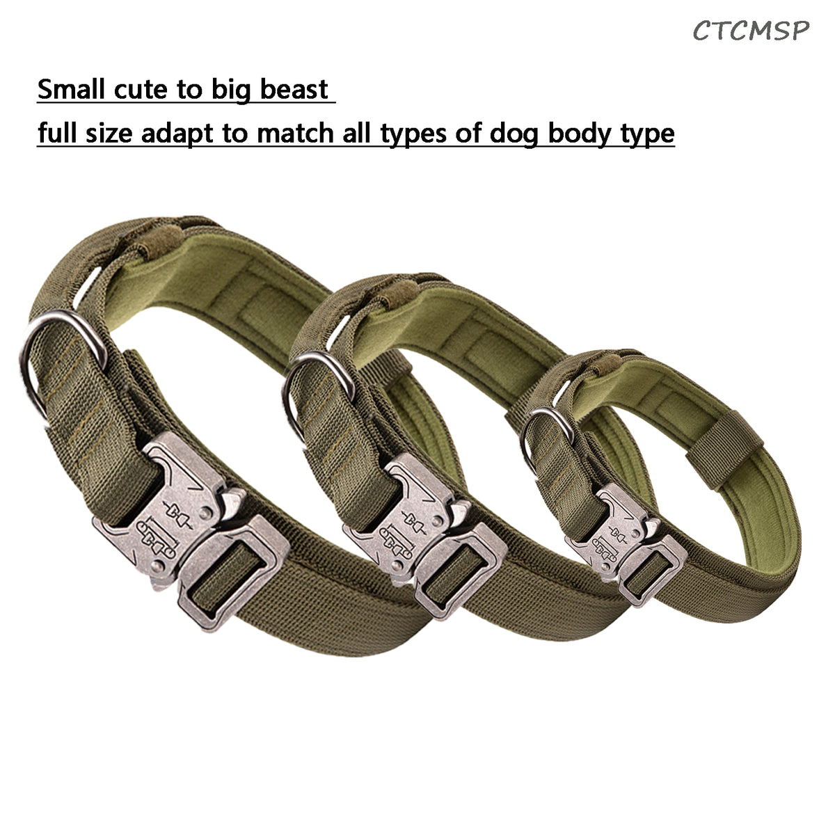 CTCMSP Pet Dog Collar Adjustable Training Nylon Dog Collar for Small Medium Large
