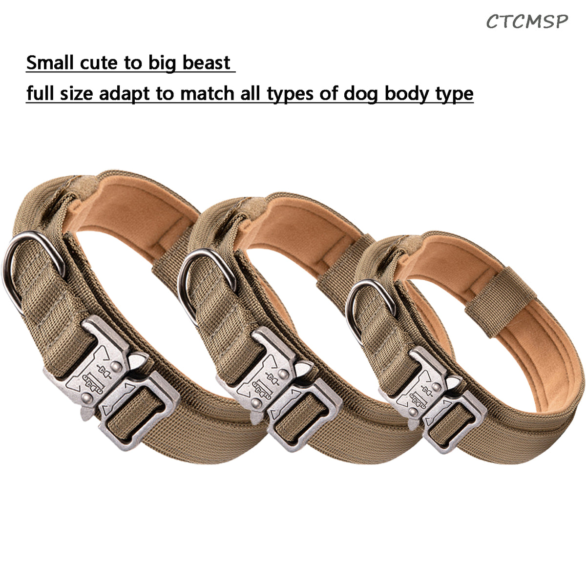 CTCMSP Pet Dog Collar Adjustable Training Nylon Dog Collar for Small Medium Large
