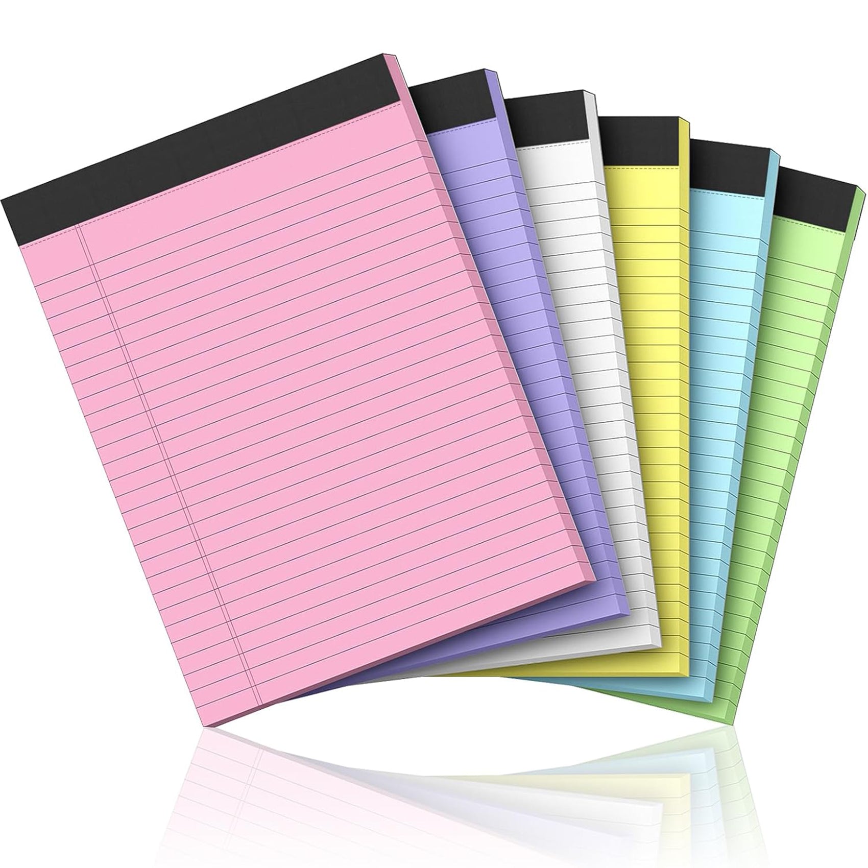 CTCMSP Note Pads Colored Legal Pads 5×8 Inch 6 Pack,Lined Writing Pads,600 Pages,Memo Note Paper for Study,Office,To-Do Lists