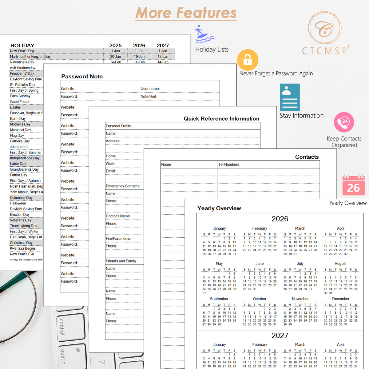 Planner 2026-2027 Calendar Notebook(Jul.2026-Jun.2027,6.3"x8.5") Weekly Monthly Planner for Women Men 2026-2027 Planner Supplies-Flower